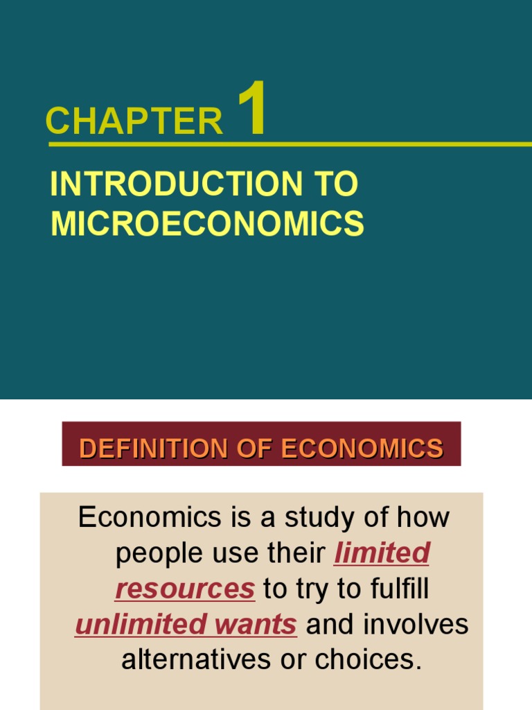 Introduction to Microeconomics Concepts | PDF | Economics | Microeconomics