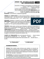 Convenio de Acumulacion de Vacaciones PDF
