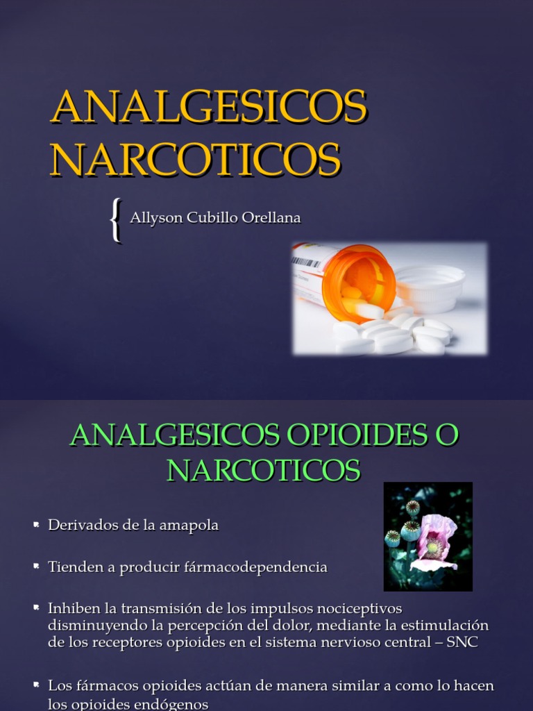 analgesicos narcoticos.ppt | Opioide | Heroína