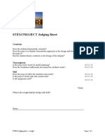 Stem Project Judging Sheet