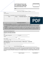 Seoul National University: Form 4. Financial Certification