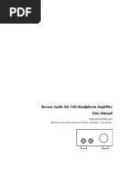 Burson Audio HA-160 Headphone Amplifier Manual