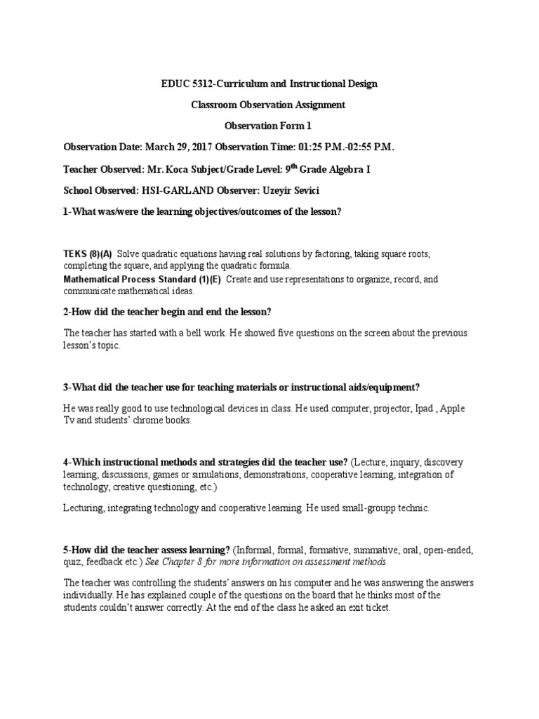 Behavioral observation essay picture