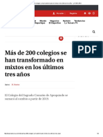 Más de 200 Colegios Se Han Transformado en Mixtos en Los Últimos Tres Años - LA TERCERA