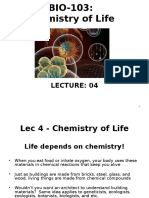 Lec 4,5 Chemistry of Life