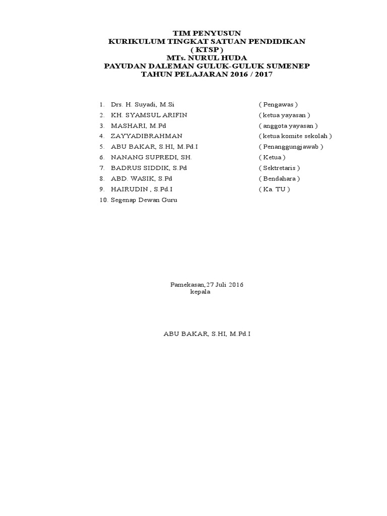 2. Notulen Rapat Kurikulum