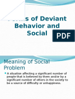Forms of Deviant Behavior and Social