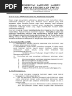 SURAT Pemberitahuan Pelaksanaan Pekerjaan
