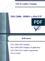 Iso 22000 - Oprps vs Haccp