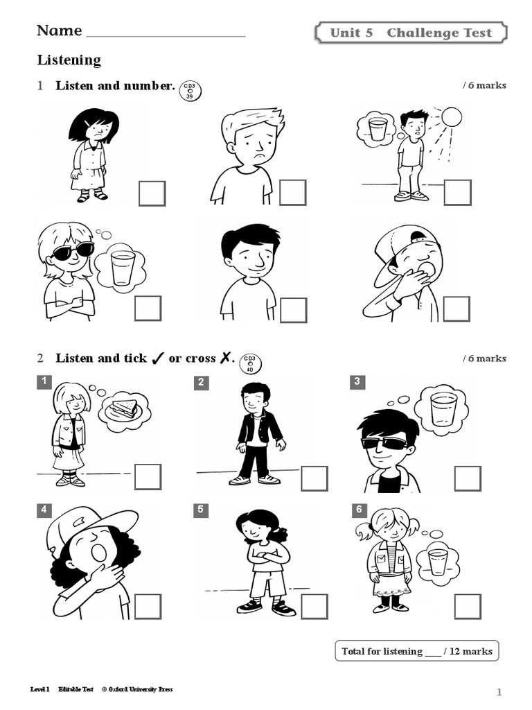 Editable Test Unit 5. Challenge Level | PDF | Clothing | Softlines (Retail)