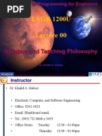 ENGR 1200 Introduction To Programming Lecture 0