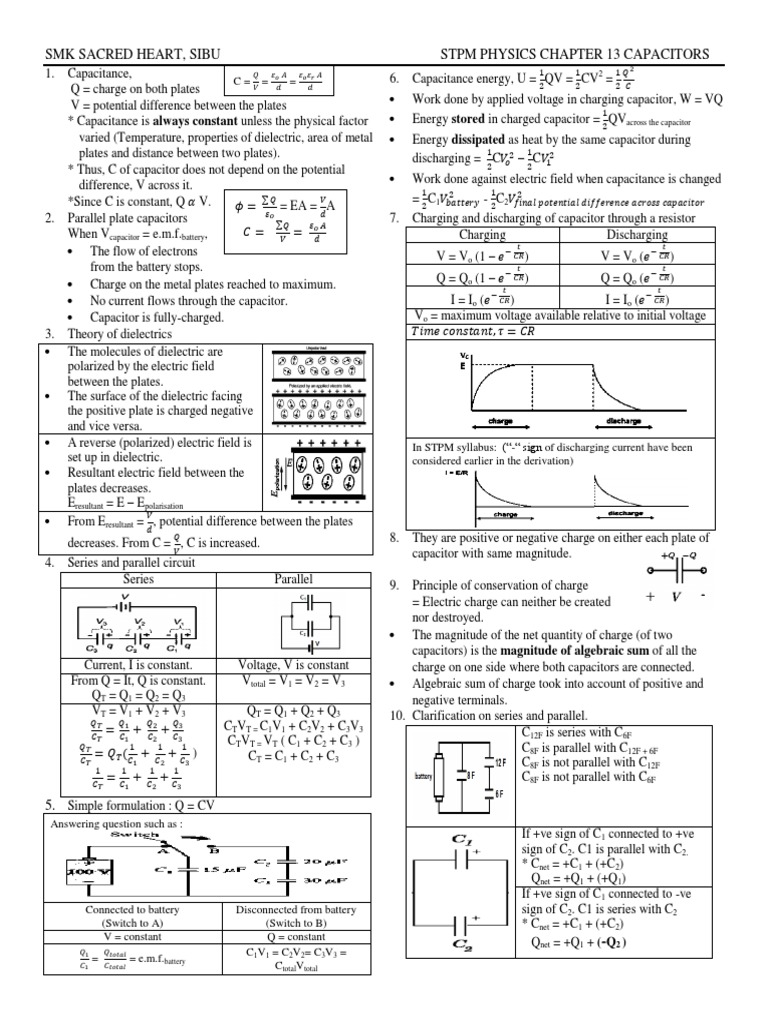 STPM PHYSICS CHAPTER 13 CAPACITORS.pdf Dielectric Capacitor