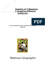 Textual Analysis of 3 Magazine Covers Targeting Different Audiences