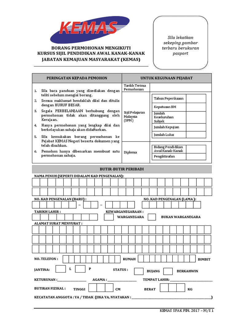 Kertas Jawapan Objektif Pdf - Contoh Kop