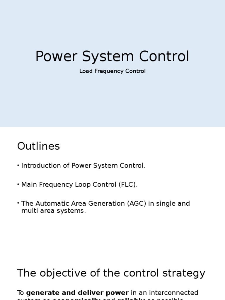 Power System Control Lecture Notes PDF Control Theory Electric