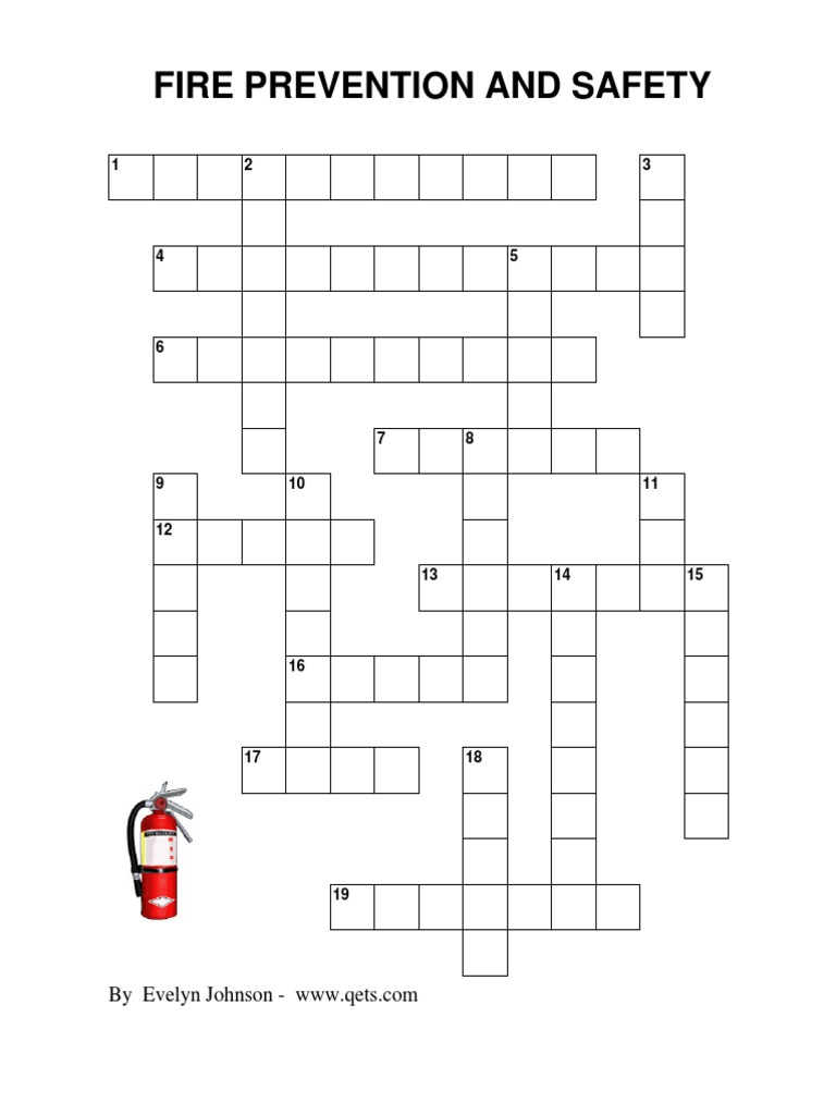 Fire Safety Crossword Puzzle Answers | PDF | Fires | Materials
