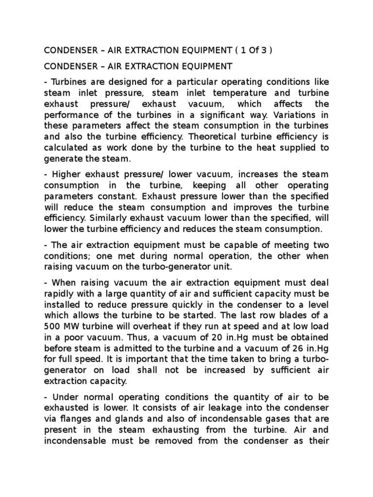 Air Extraction System for Turbines | PDF