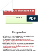 Topik 6 Konsep Al Mahkum Fih