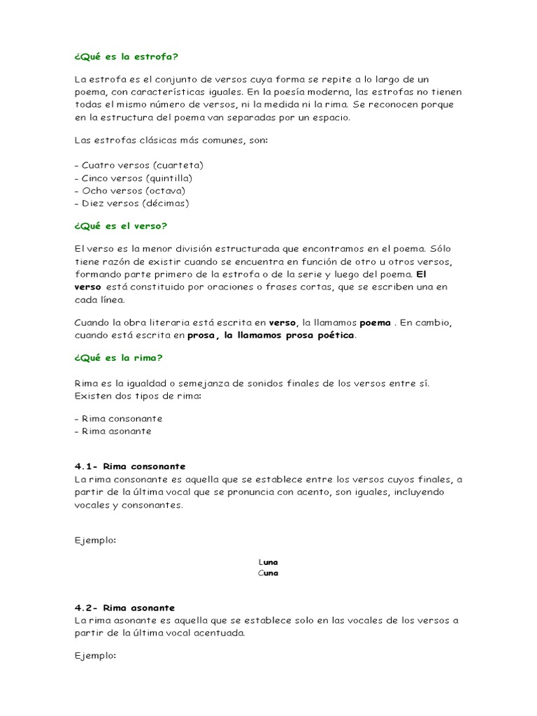Qué Es La Estrofa | PDF