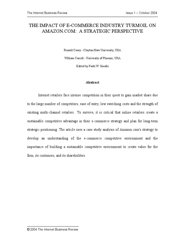 Amazon Case Study PDF Online Shopping