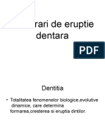 Tulburari de Eruptie Dentara