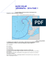 Tema Radiação Solar Resumo Questões Exame