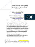 Tamaño Del Lote Integrado en Las Cadenas de Suministro Serie Con Capacidades de Producción