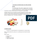 The Significance of Colloidal System in Daily Life Applications 1.food Stuffs and Medicines