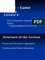 EC941 - Game Theory: Prof. Francesco Squintani Email: F.squintani@warwick - Ac.uk