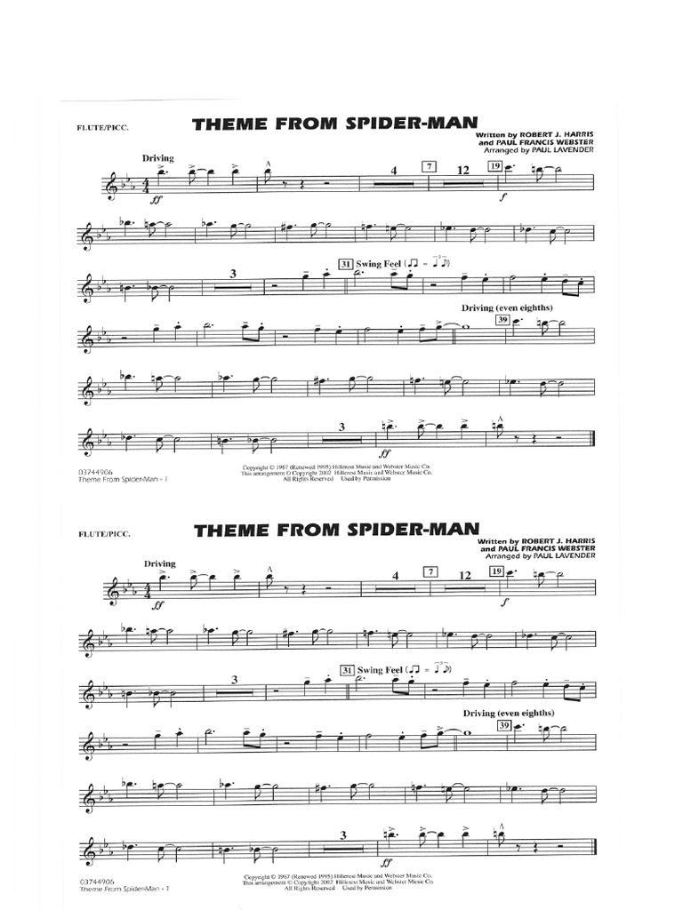 Spider-Man Theme (Paul Francis Webster & Robert Harris) 