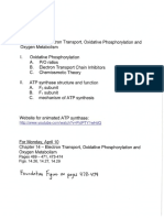 Notes on Oxidative Phosphorylation
