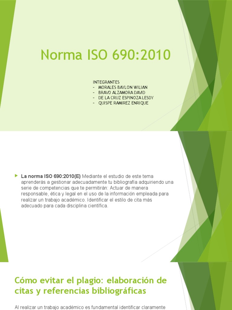 Norma ISO 690 David  PDF  Libros  Science