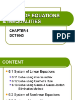 Chapter6 System of Equations & Inequalities