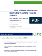 The Office of Financial Research: Identifying Threats To Financial Stability