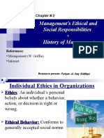 Management's Ethical and Social Responsibilities + History of Management