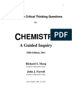 Critical Thinking Questions for Chemistry Answers