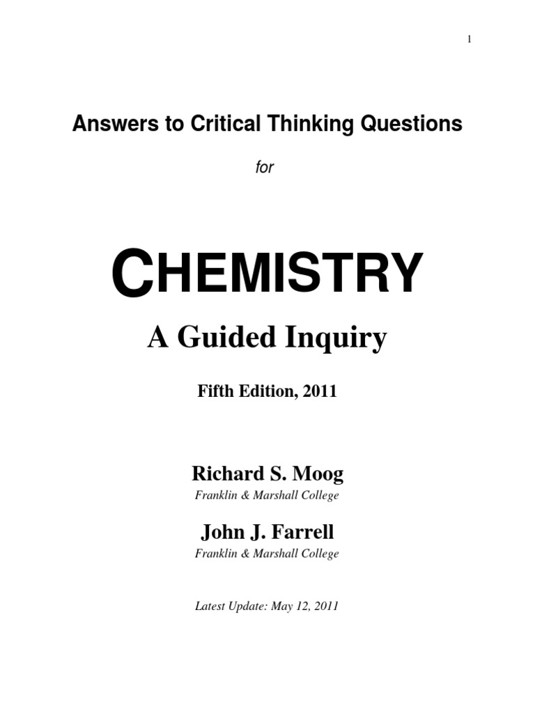 organic chemistry critical thinking questions