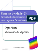 Programare Procedurala - C5: Grigore Albeanu