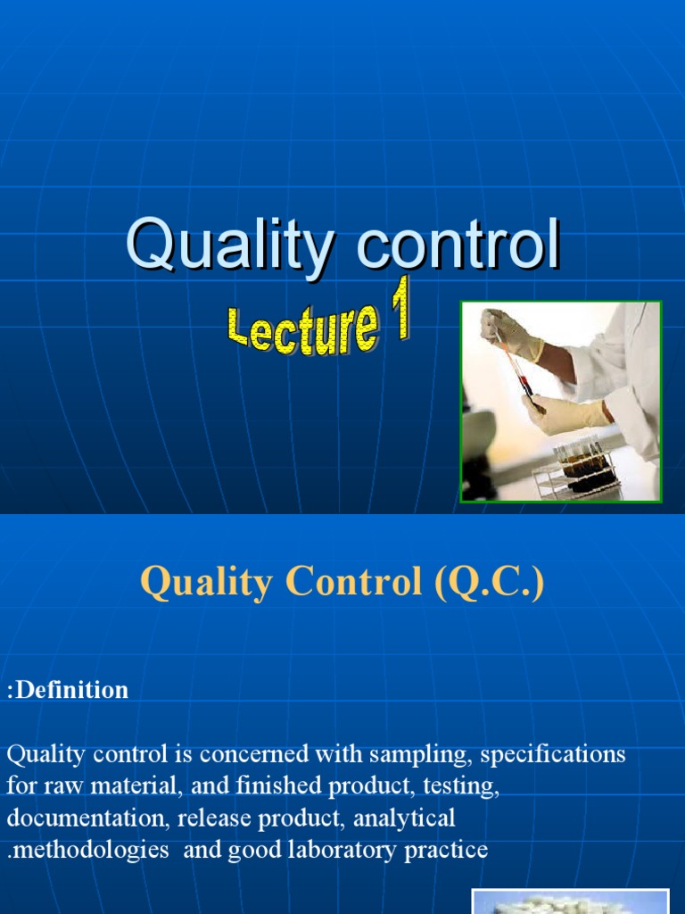 Quality Control of Tablets Lecture 1 Tablet (Pharmacy