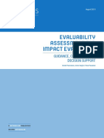 Evaluability Assesment For Impact Evaluation PDF