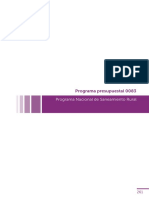 Programa Presupuestal 0083 Saneamiento Rural (PNSR)