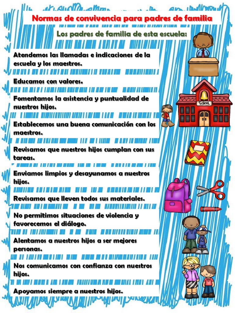 Normas de Convivencia para Padres ME | PDF