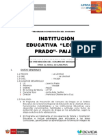 Modelo Informe Final Aplicacion Tutoría 2016