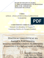 SIP6 - Políticas Linguísticas Na América Portuguesa