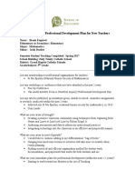 Individualized Professional Development Plan For New Teachers