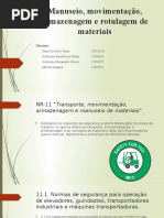 Manuseio Movimentação Armazenagem e Rotulagem