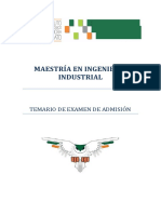 Temario de Maestria en Ingenieria Industrial de ITESI