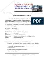 Carta de Presentación