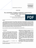 The Sustainability of Logging in Indonesia's Tropical Forests A Dynamic Input-Output Analysis