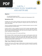 Lab 01 - Introduction To PLC Hardware and Software